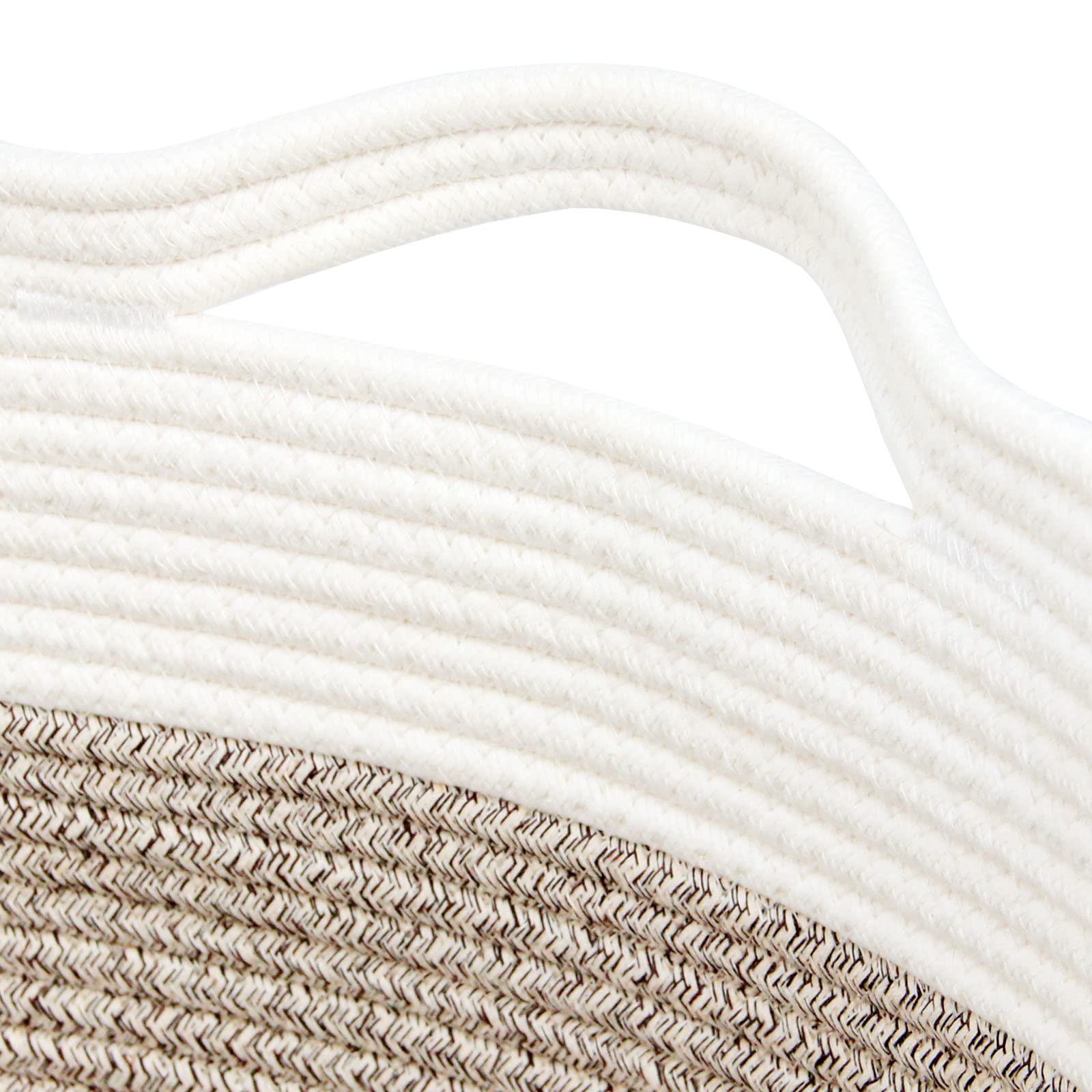 Casaphoria basket filled with blankets demonstrating roomy storage and neatness benefit