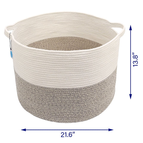 Casaphoria basket filled with blankets demonstrating large-capacity storage