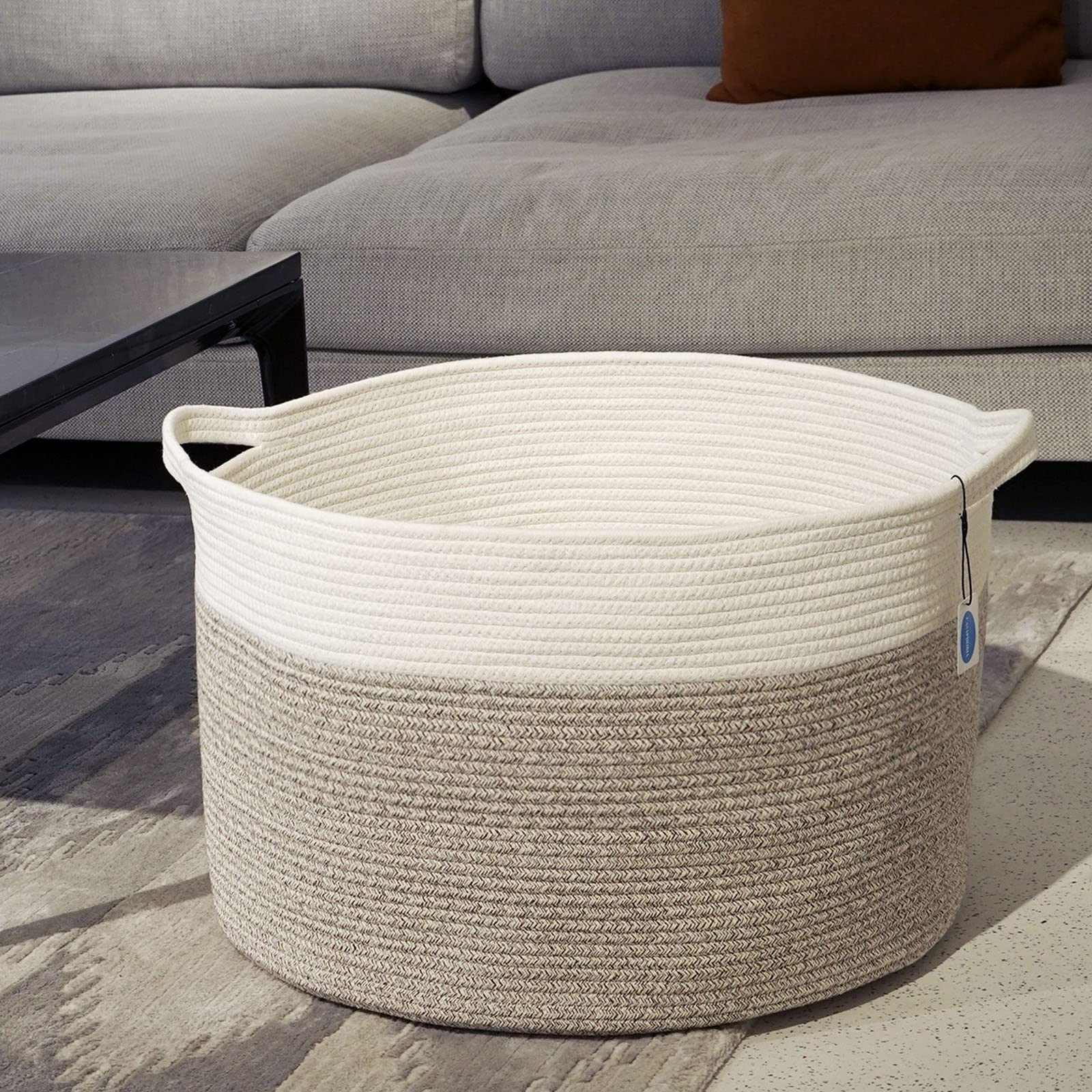 Casaphoria folded and vacuum-packed basket showing compact shipping and storage benefit