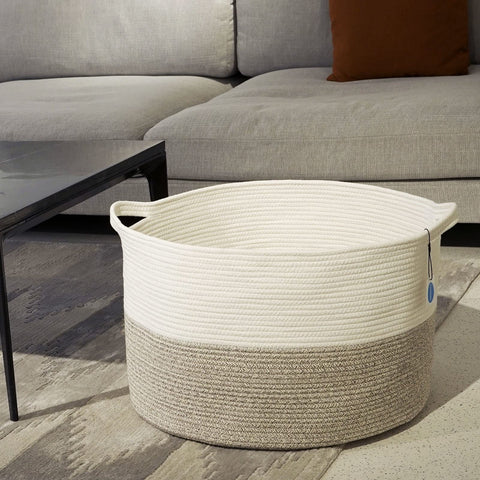 Casaphoria vacuum-packed folded basket showing compact shipping convenience