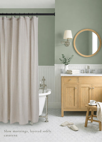 CasaTena side drape profile showing soft fall and elegant silhouette