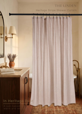 CasaTena detail of striped pattern highlighting timeless farmhouse style