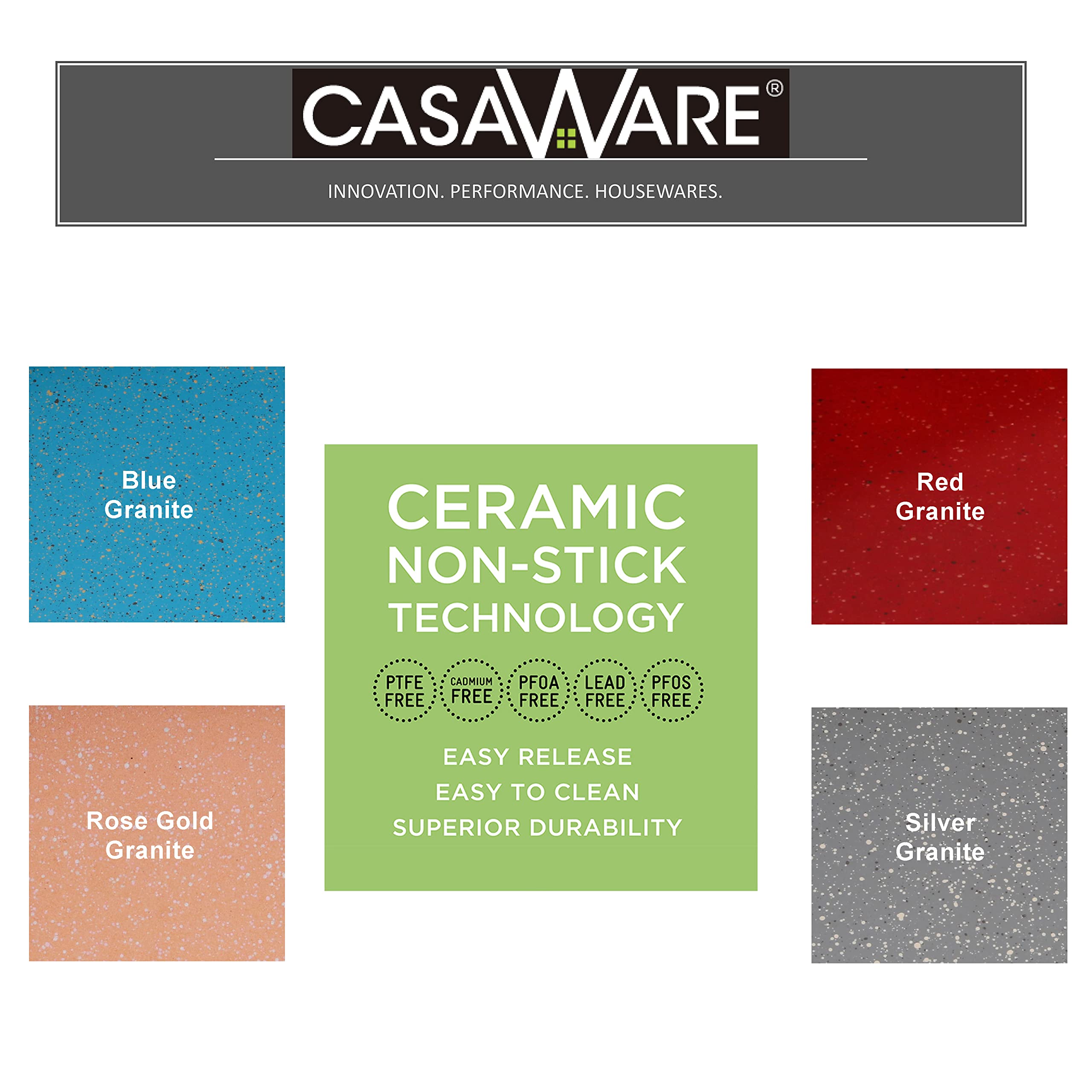 casaWare pan beside measuring tape showing interior dimensions for recipe planning