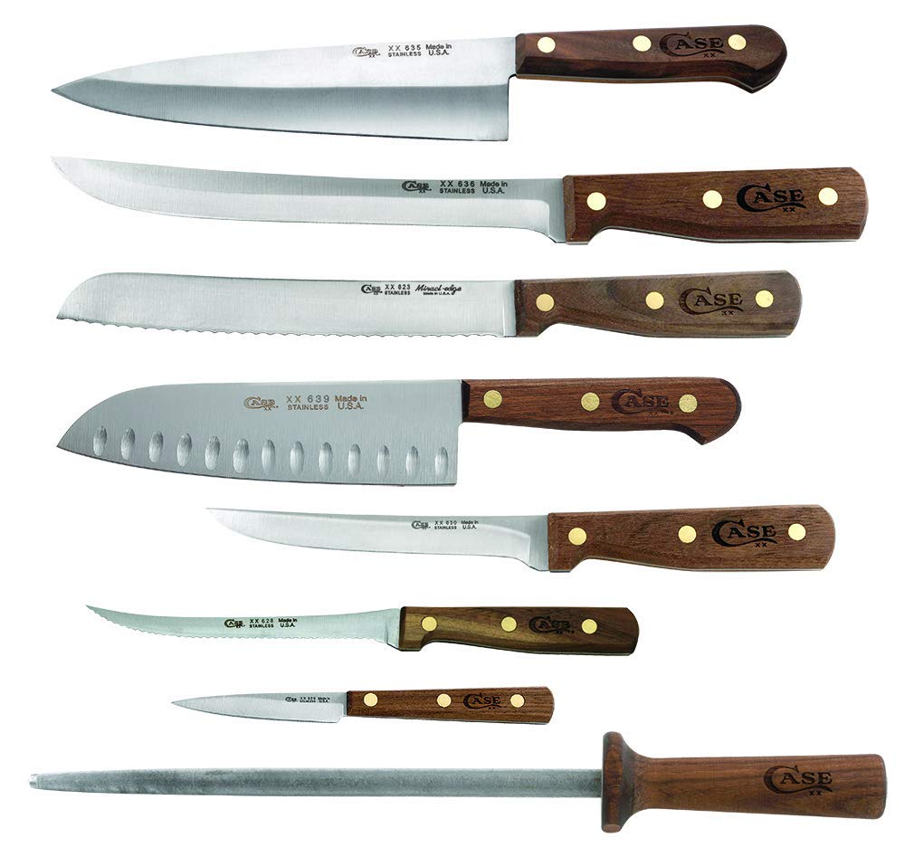 Case close-up Tru-Sharp stainless blade edge highlighting lasting sharpness