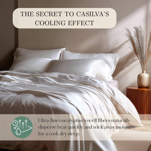 CASILVA sheet edge and hem close-up showing sturdy stitching for lasting durability