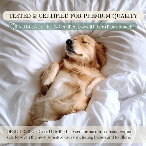 CASILVA sheets on bed with ruler for size and scale to confirm true king fit