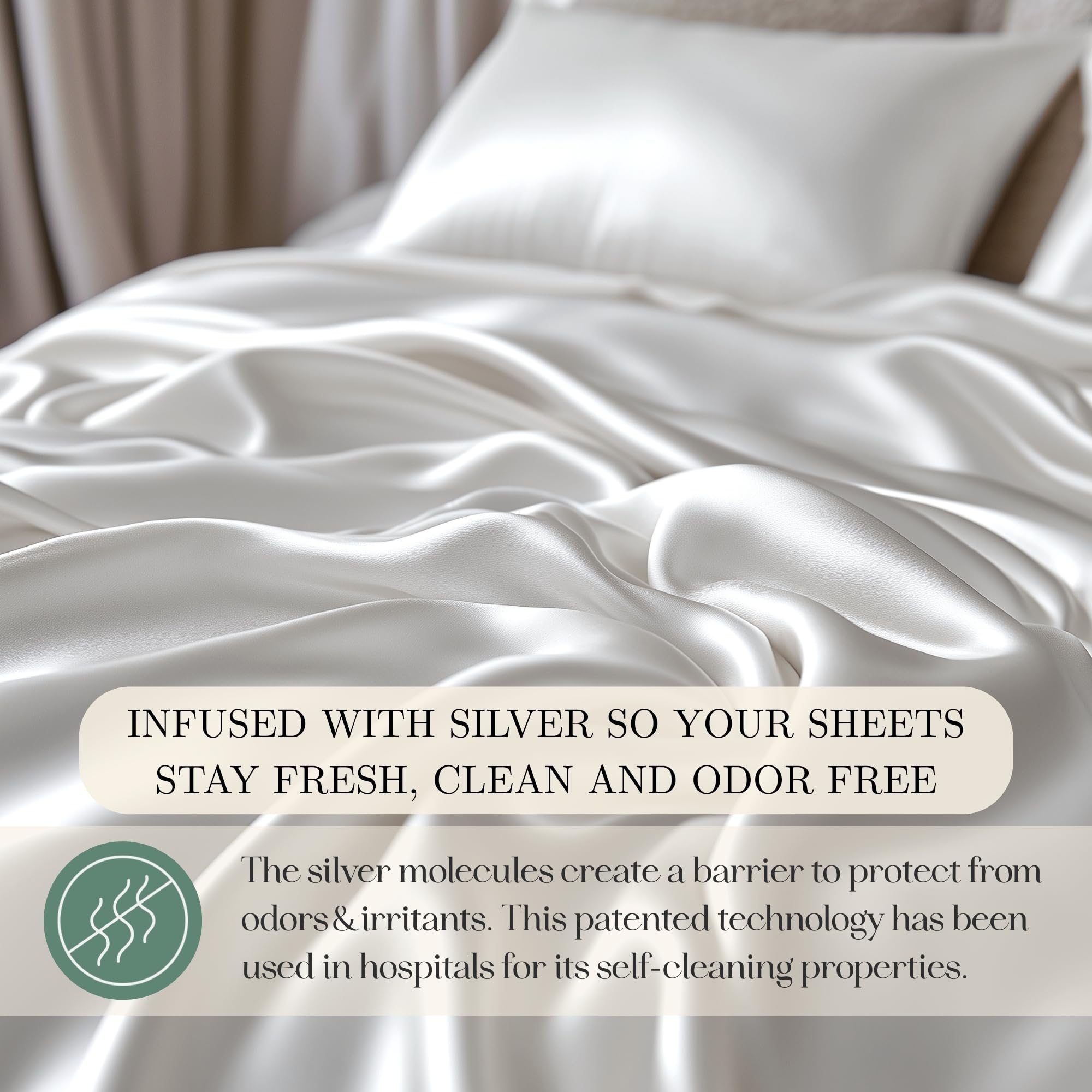 CASILVA hand touching fabric to show silky texture and gentle feel for sensitive skin