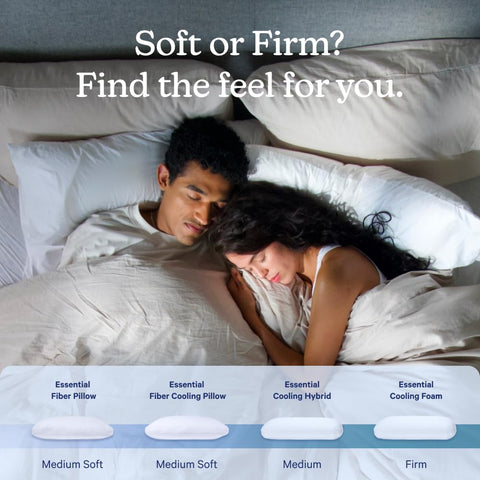 Casper Essential pillow beside ruler indicating standard pillow dimensions