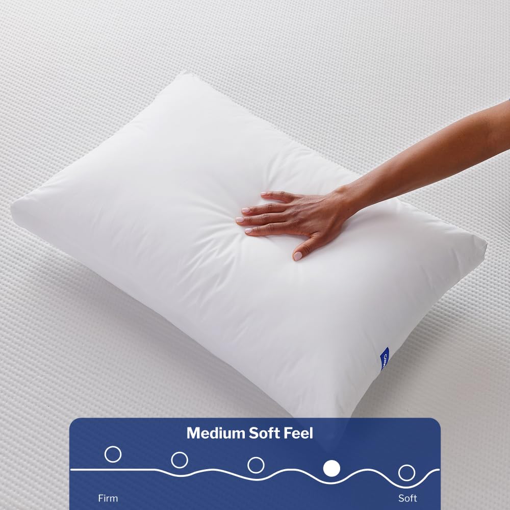 Casper pillow three-chamber interior detail showing even fill distribution and lasting loft