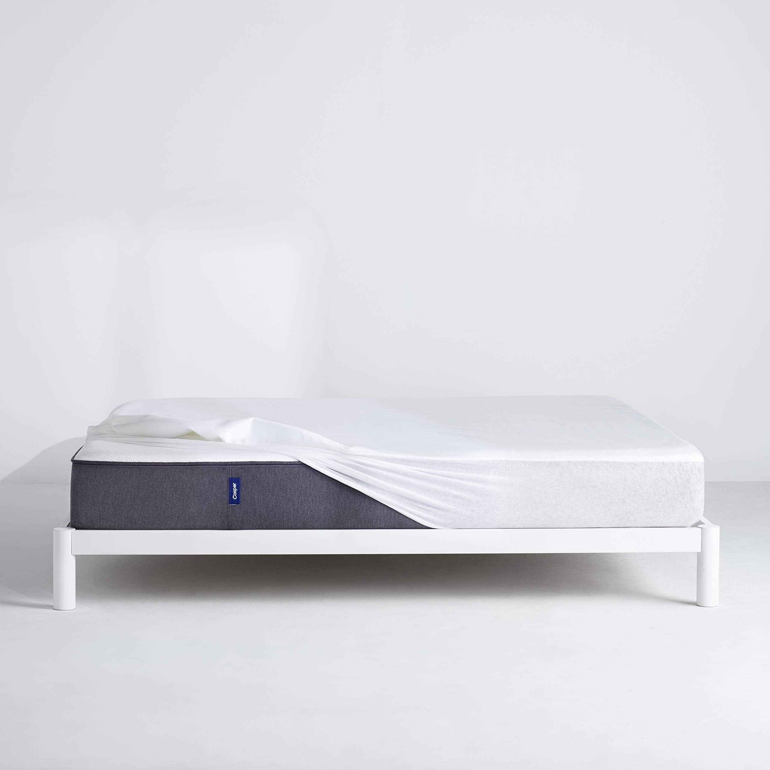 Casper folded protector illustrating compact storage and portability