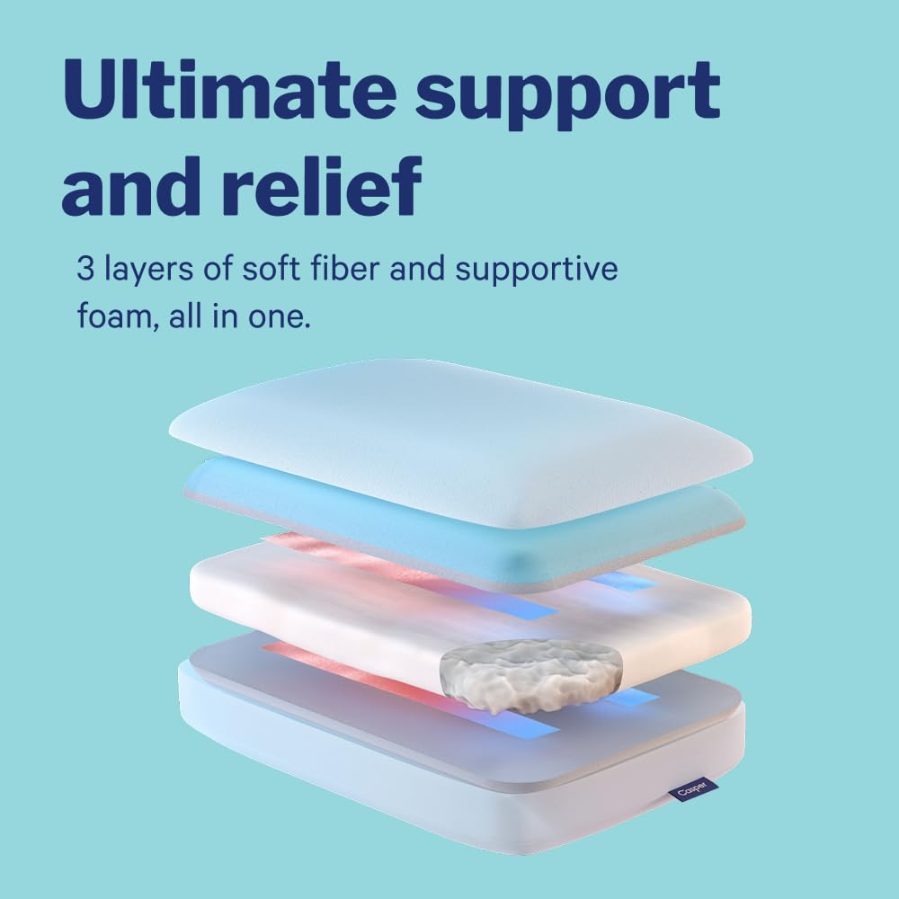 Casper knit removable cover close-up highlighting cool-touch texture and easy-care convenience