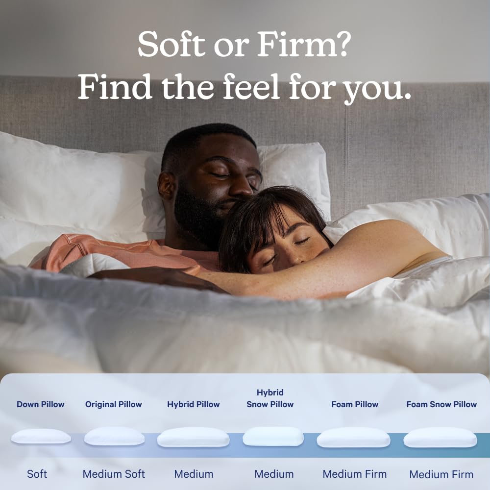 Casper pillow in bed lifestyle demonstrating comfort for all sleeping positions