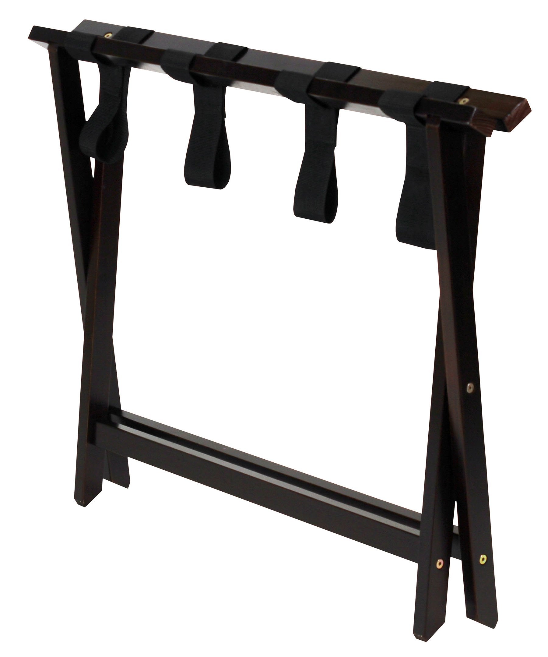 Casual Home luggage on rack in bedroom enabling easier packing