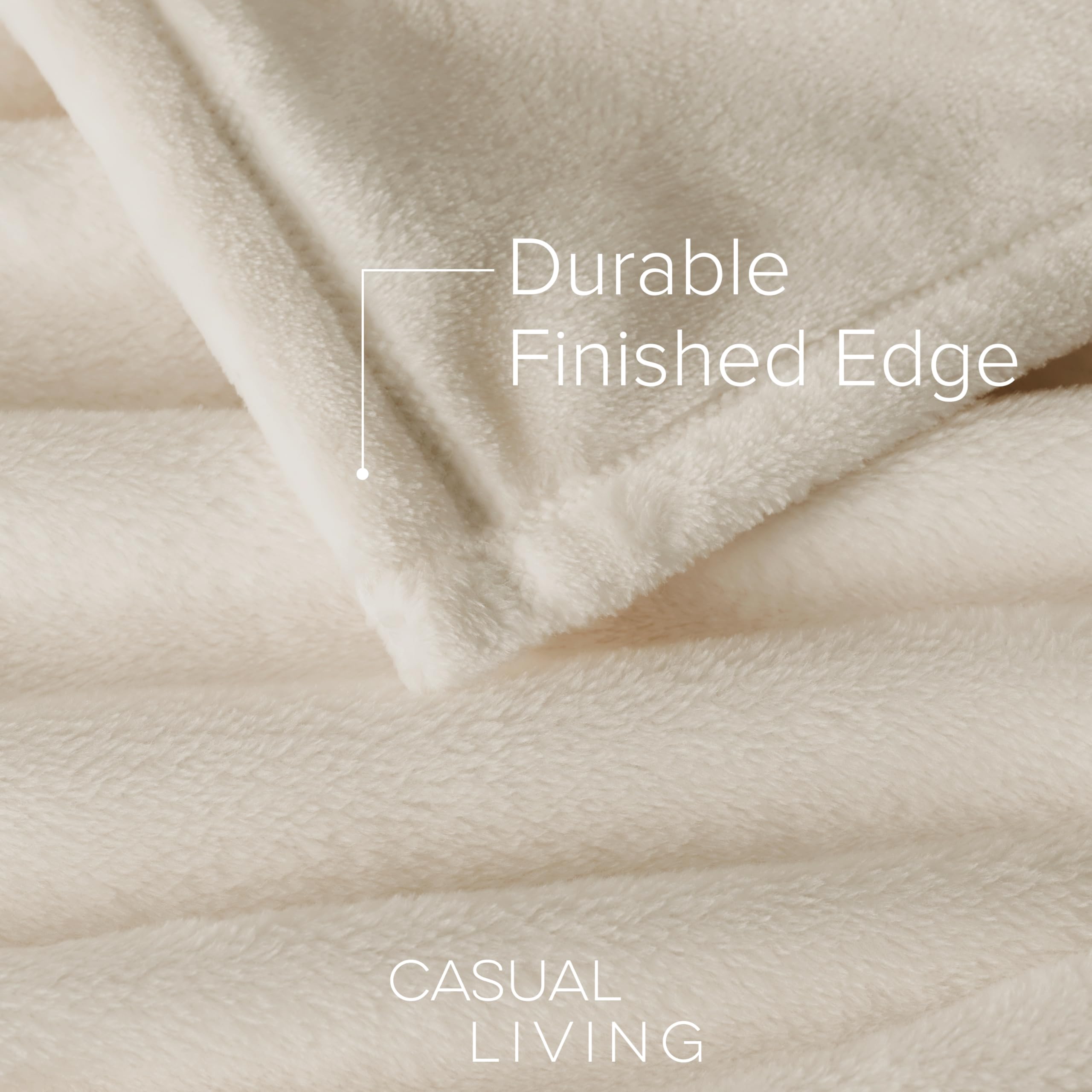 CASUAL LIVING folded blanket stack highlighting convenient storage