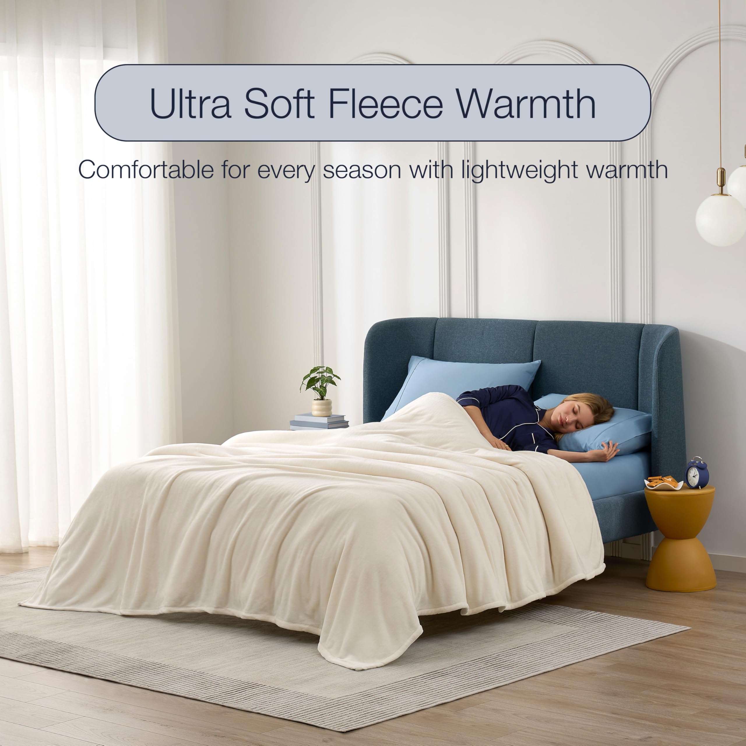 CASUAL LIVING blanket beside pillow illustrating scale and fit