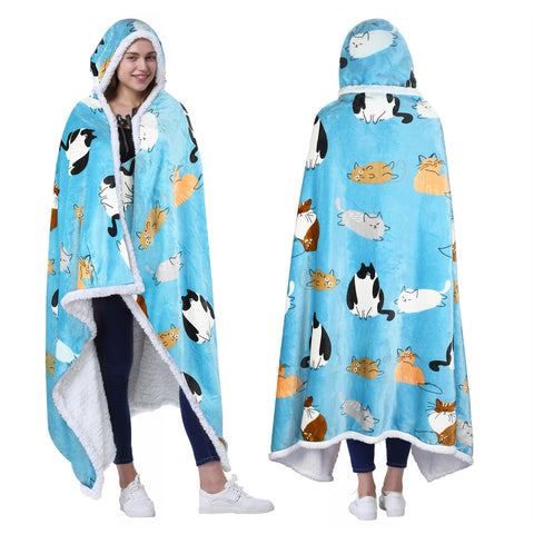 Catalonia front view of hooded poncho showing full coverage and comfort