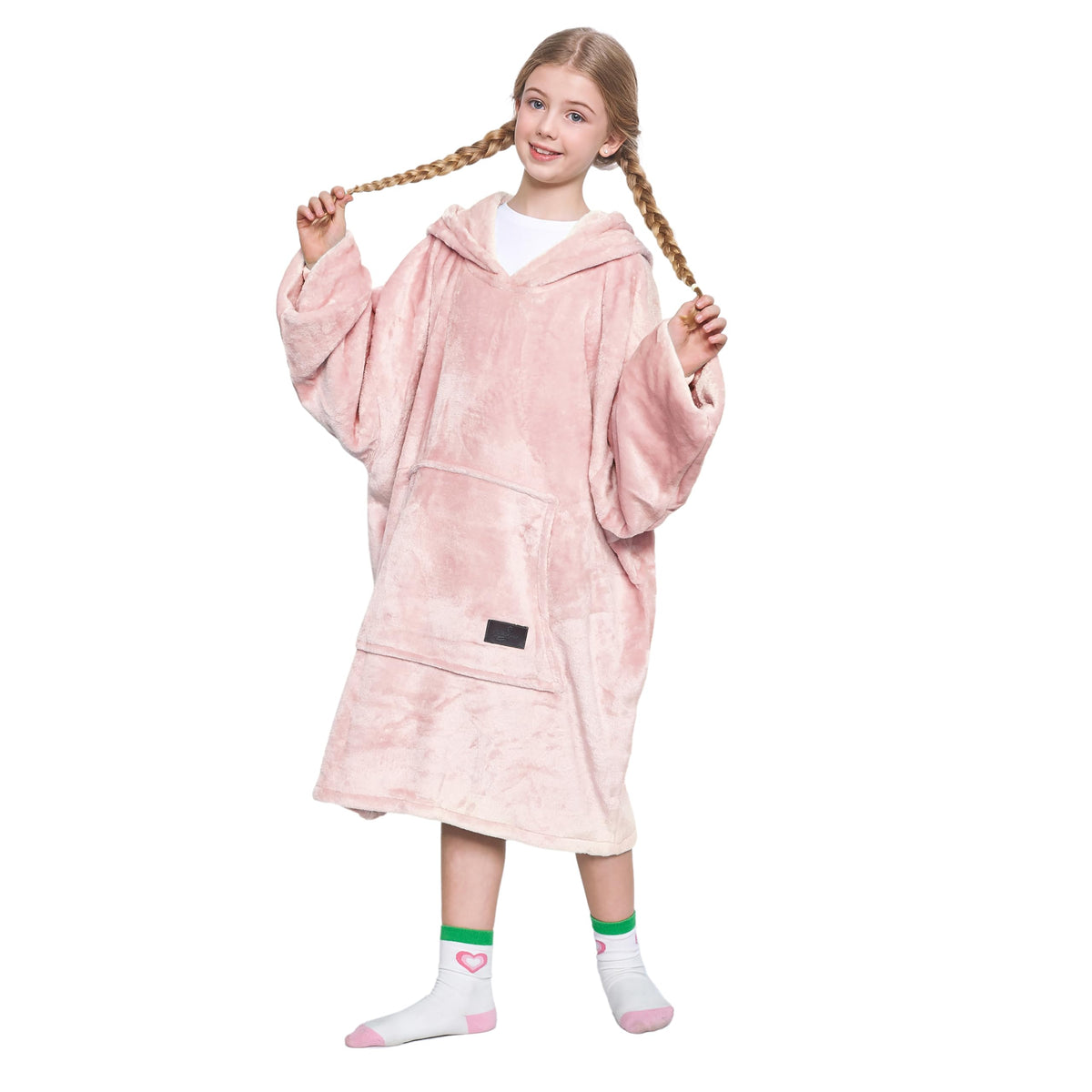 Catalonia front view of oversized hoodie blanket showing full coverage and cozy fit