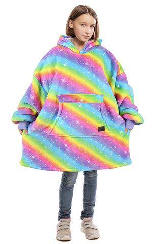 Catalonia front view of oversized hoodie blanket showing roomy fit and cozy look