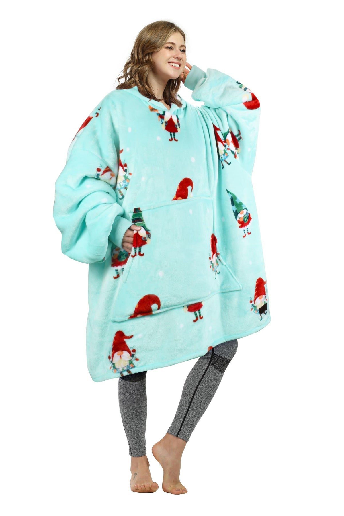 Catalonia front view of oversized hoodie blanket showing full coverage and comfort