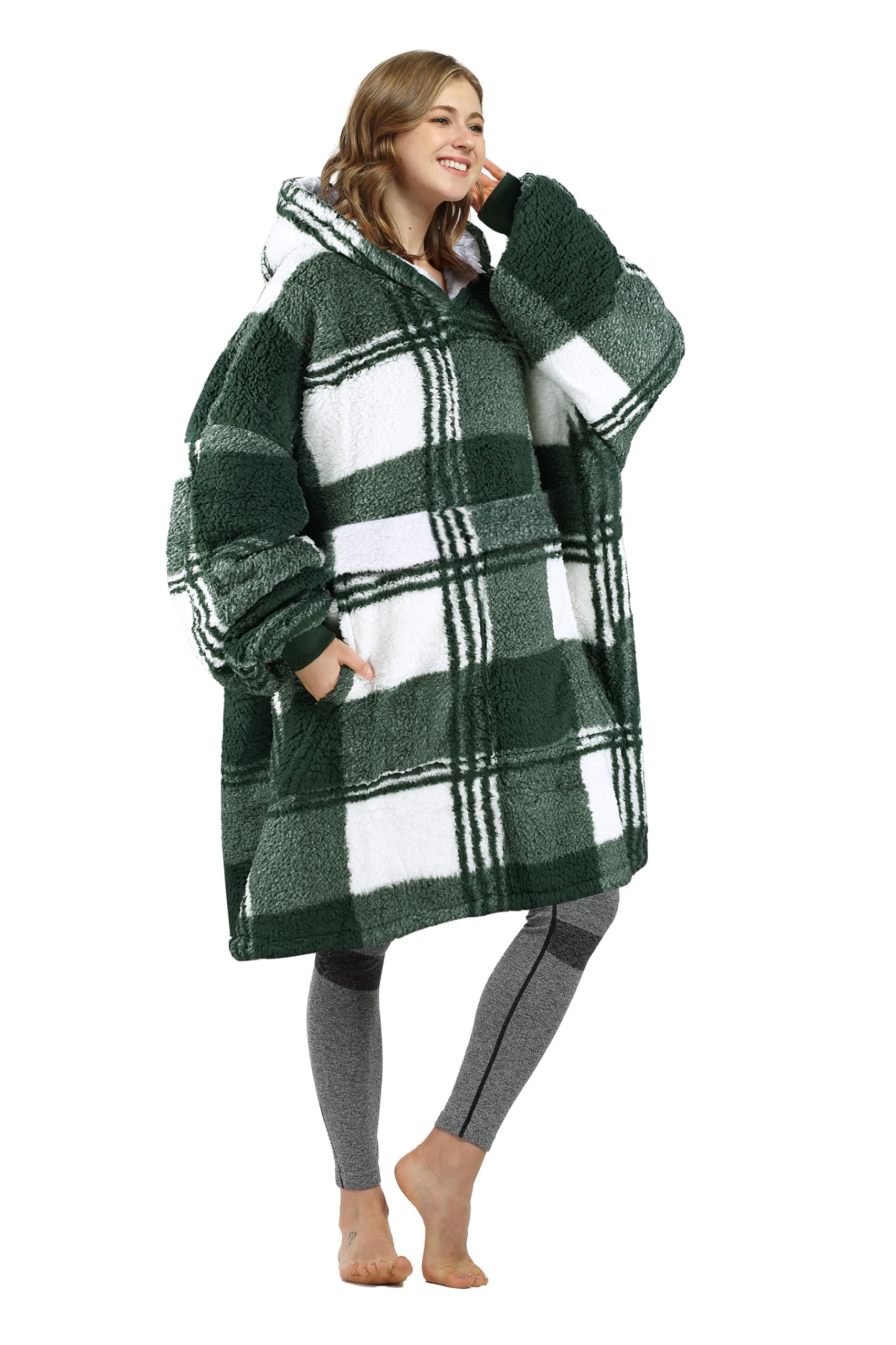 Catalonia front view hoodie showing oversized fit and cosy warmth