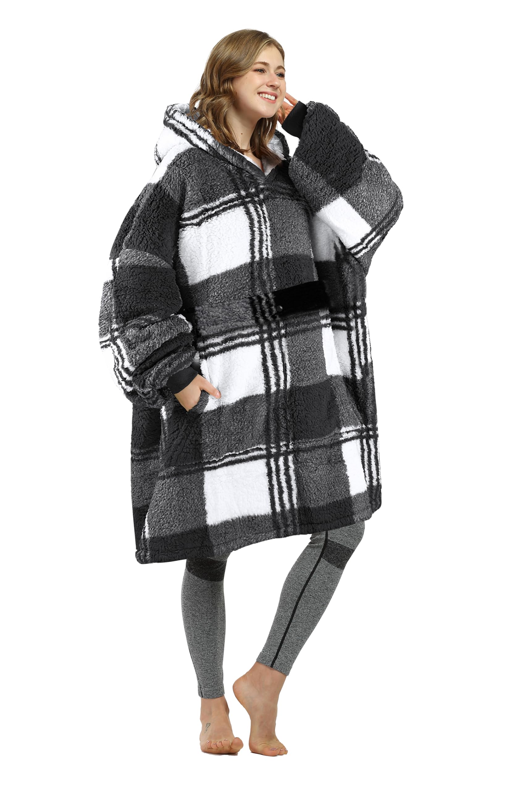 Catalonia front view oversized hoodie showing roomy fit and cozy appeal
