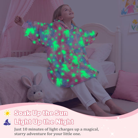 Catalonia glow-in-the-dark unicorn detail illuminating stars for nighttime fun