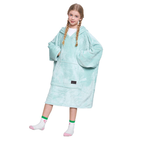 Catalonia kids oversized hoodie blanket front view showing full coverage and comfy fit