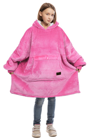 Catalonia front view showing oversized wearable hoodie and cozy warmth