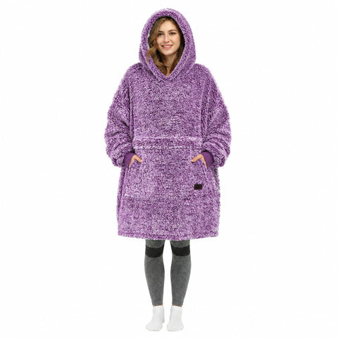 Catalonia front view of oversized wearable blanket showing full coverage and comfort