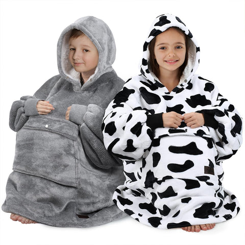 Catalonia wearable hoodie in use with child lounging comfortably