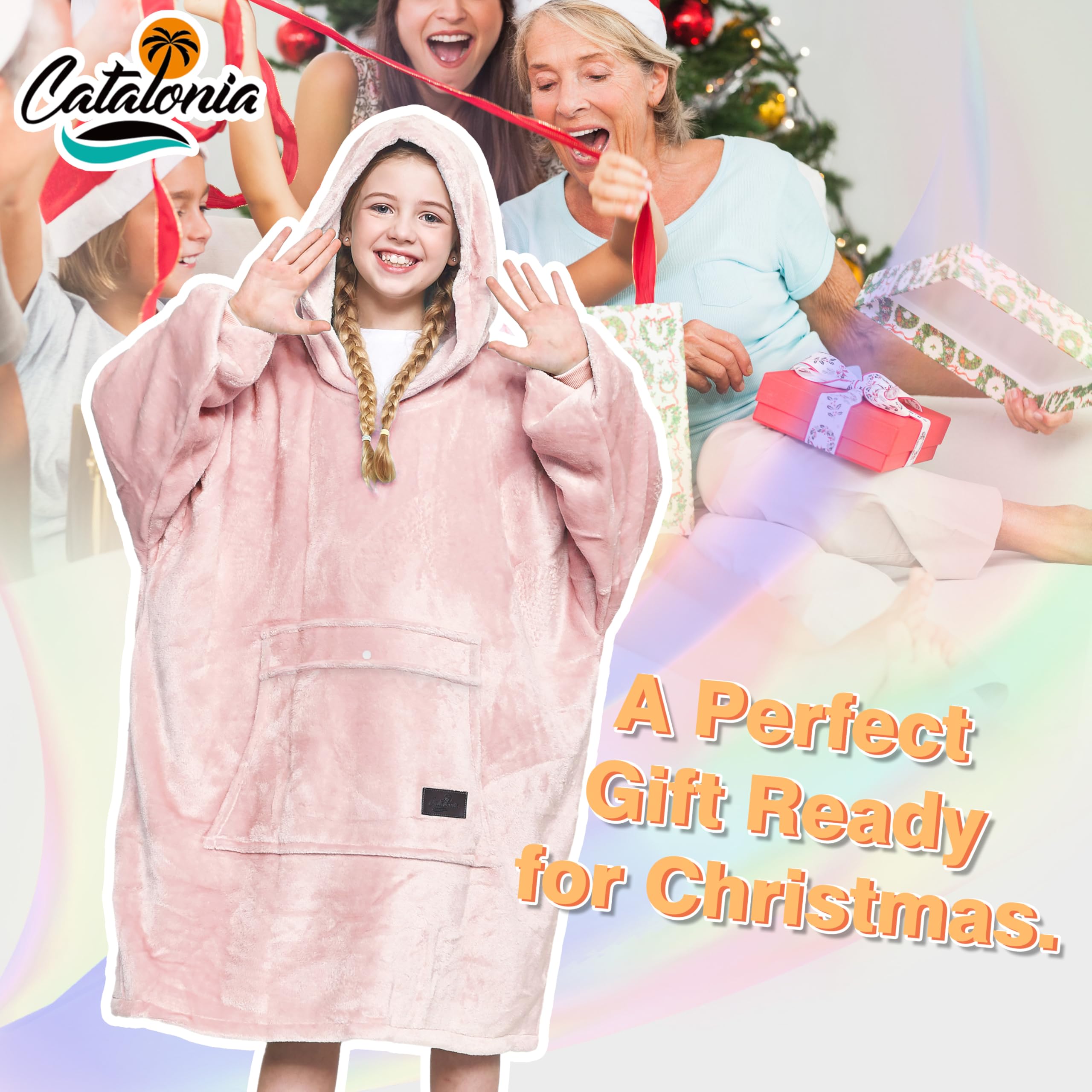 Catalonia wearable blanket in use at an outdoor concert for portable warmth