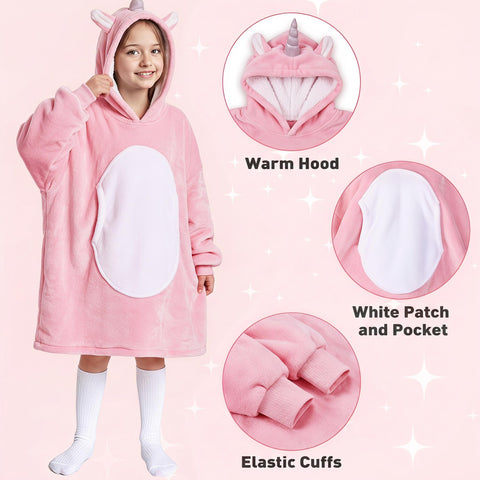 Catalonia unicorn hood detail highlighting cute design and head warmth