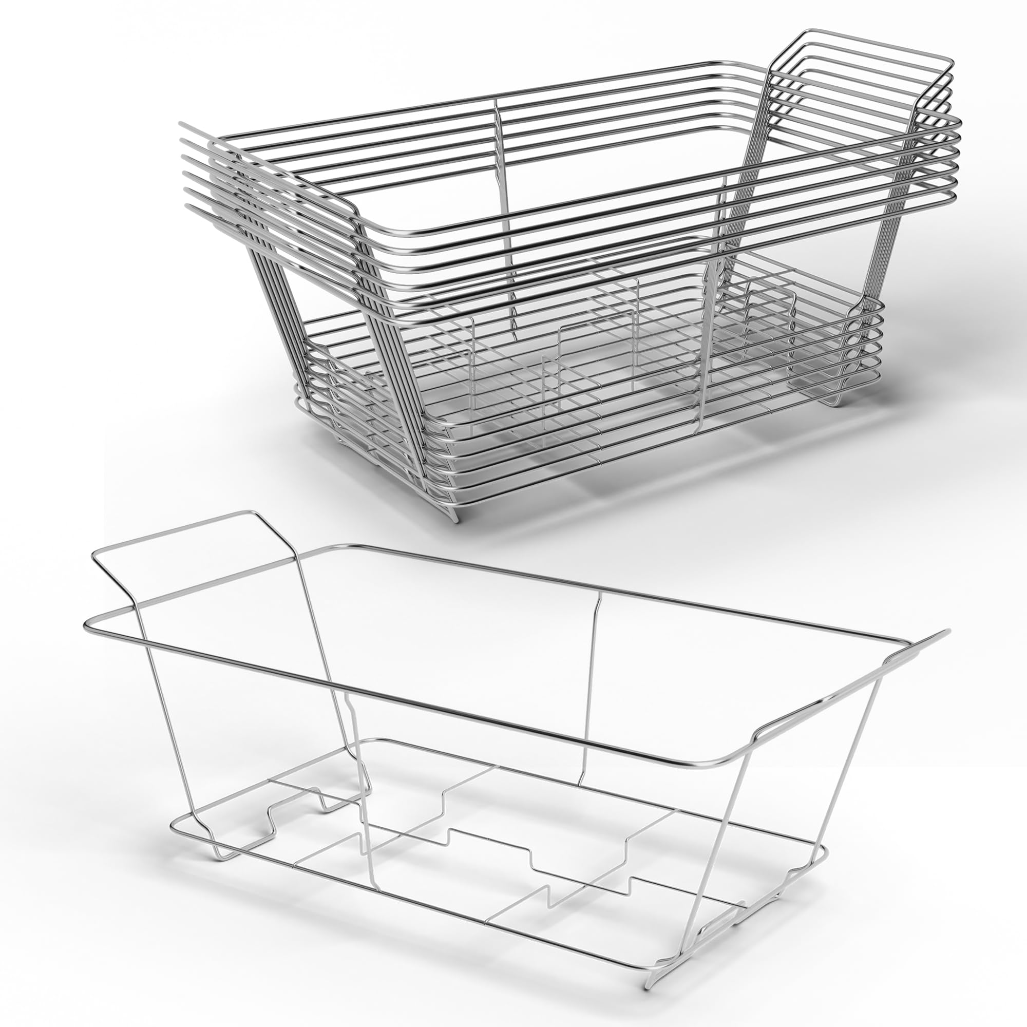CATERPAX front view of six-pack chafing racks shows durable commercial design and readiness
