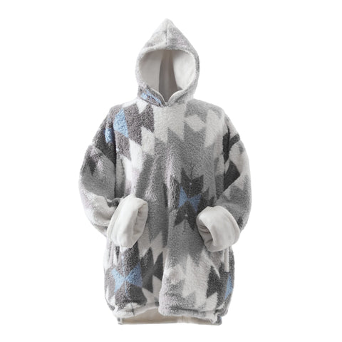 Cathay Home Coleman front view showing oversized hoodie and warmth