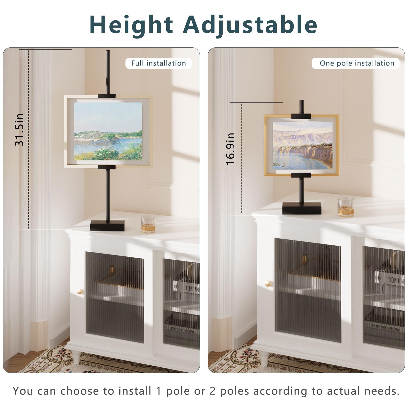 Cathyeen base detail with wide footprint and anti-slip pads for secure support