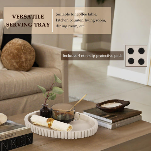 Cathyeen tray on coffee table vignette organizing decor and creating a neat focal point