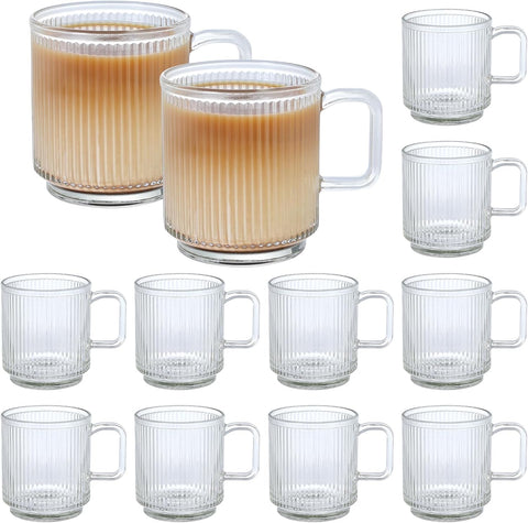 Catsayer front packaging showing all 12 clear glass mugs and value set