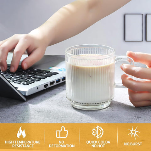 Catsayer mug in use with hot coffee showing heat resistance benefit