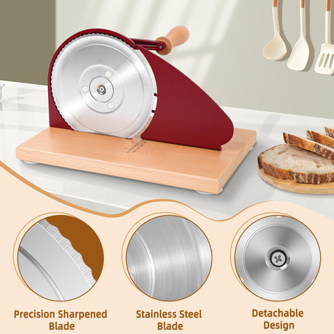 CAWIU hand crank in action demonstrating controlled slicing motion and ease of use