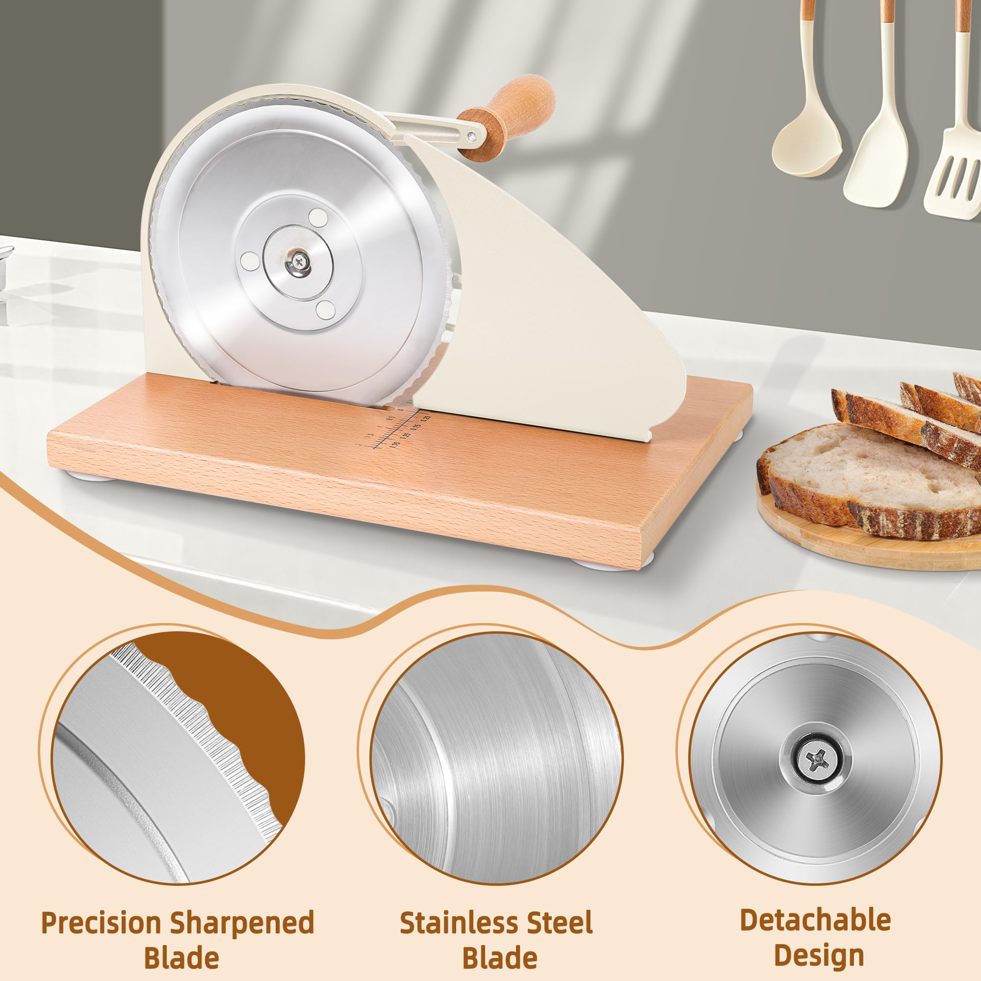 CAWIU wooden base with suction feet illustrating stable, wobble-free performance