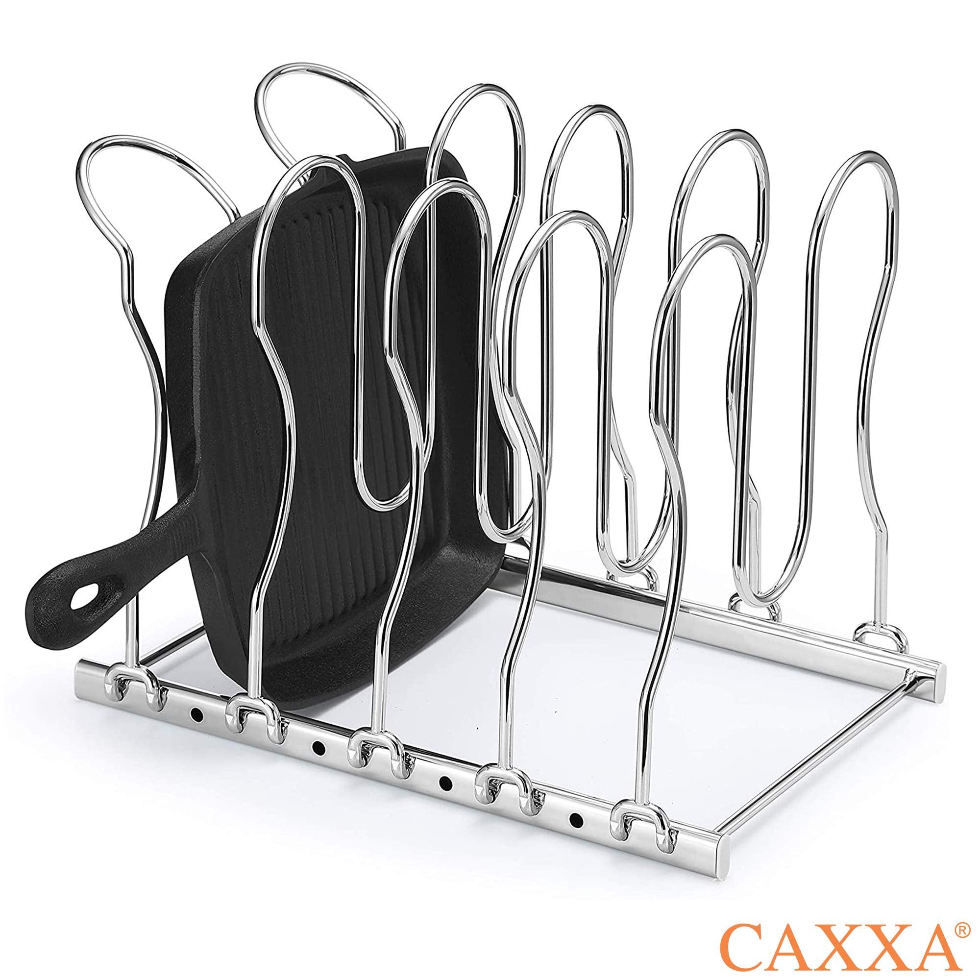 CAXXA chrome finish detail conveying durable, easy-to-clean surface