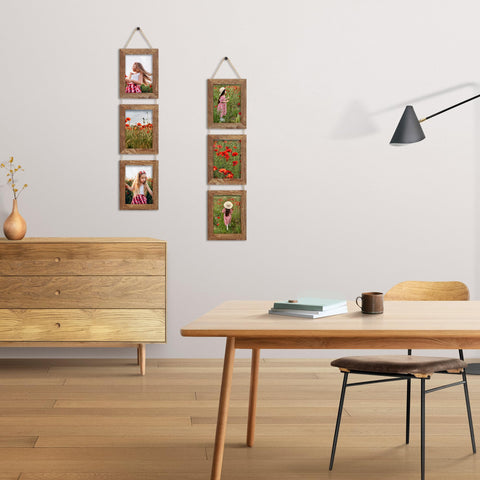 ccdcc framed family photos in living room showing cohesive styling and warm ambiance