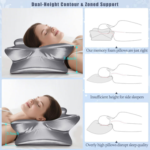 CCidea in-bed photo with back sleeper showing head alignment benefit
