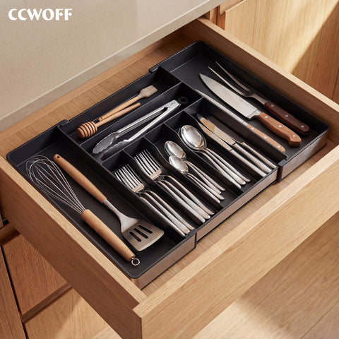 CCWOFF lifestyle kitchen drawer open shows tidy, efficient cooking benefit