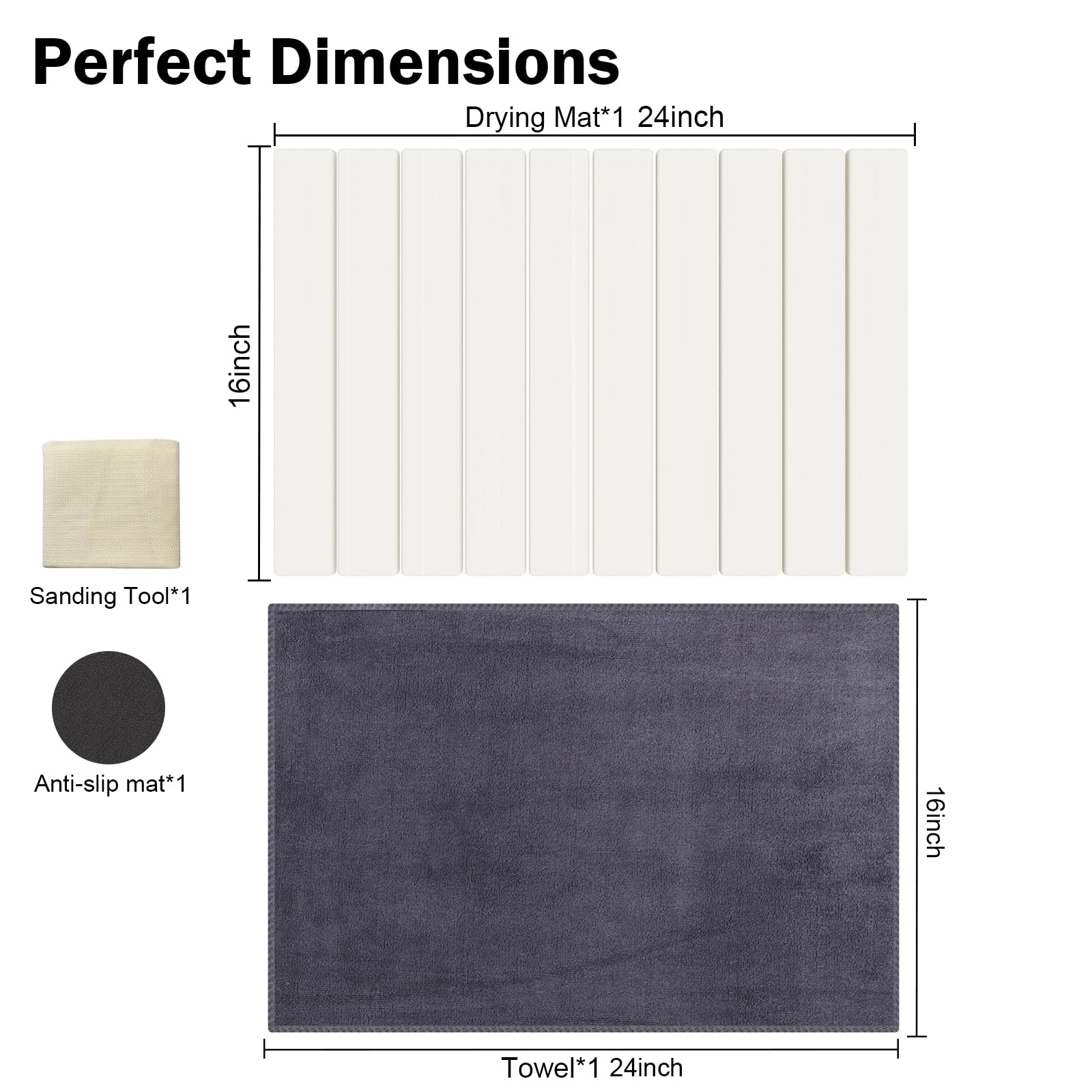 Cecnamt mat with dishes in use keeping countertops dry benefit