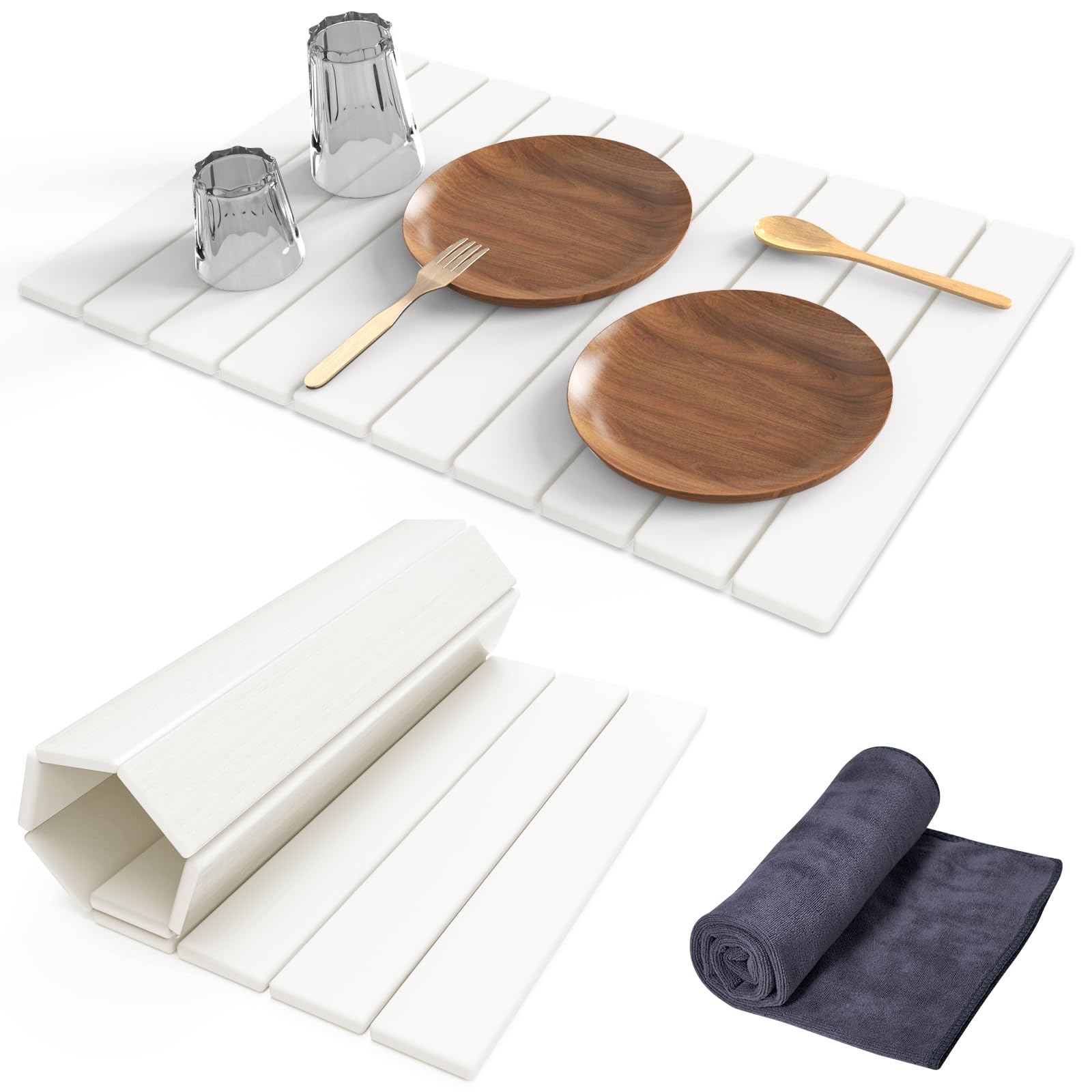 Cecnamt stone mat front view showing clean modern countertop benefit