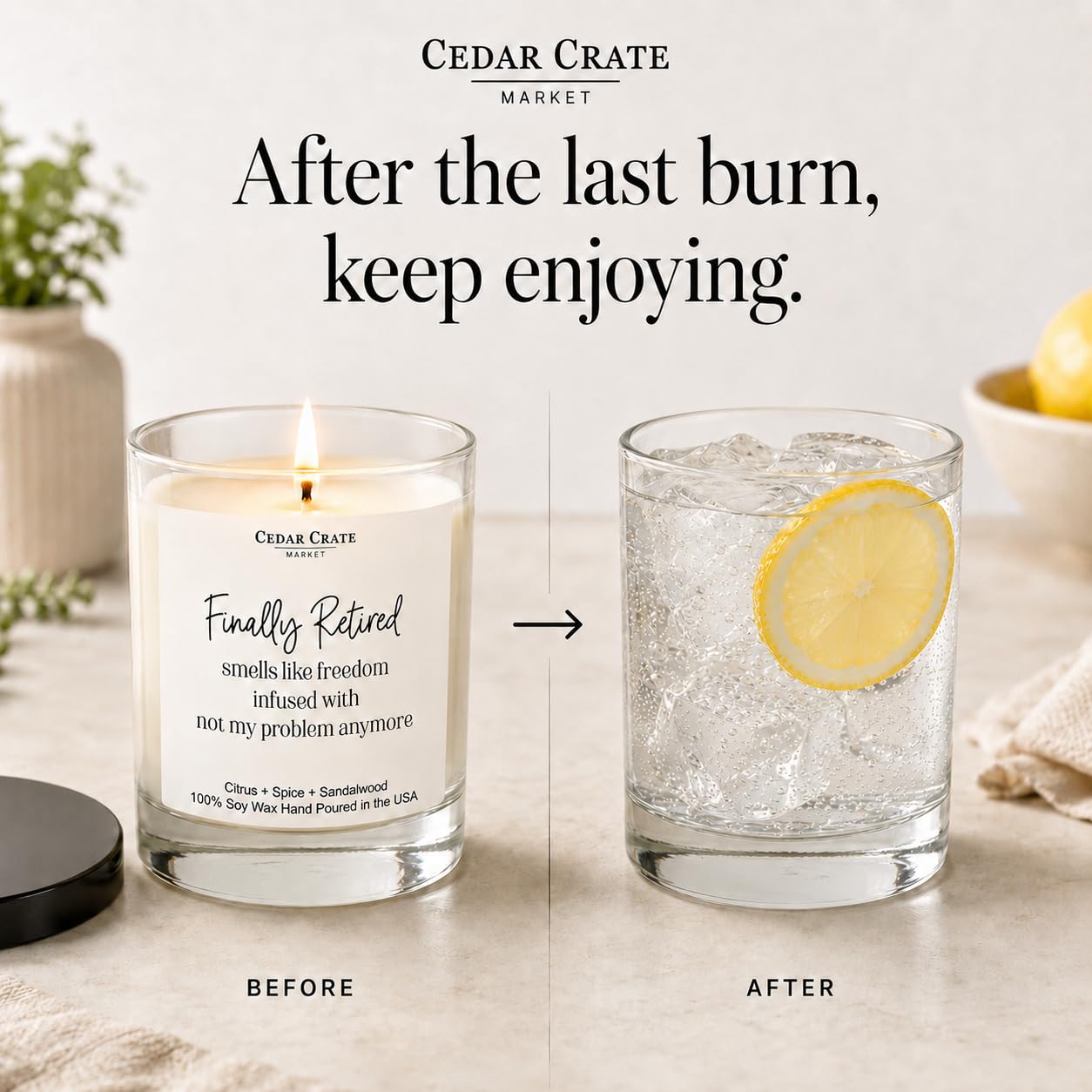 CEDAR CRATE MARKET gift-ready packaging neatly presented for easy giving at retirement parties