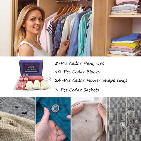 Cedar Space block tucked inside a drawer keeping sweaters smelling fresh