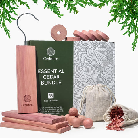 Ceddera bundle front view showing all cedar pieces and packaging benefit of full set