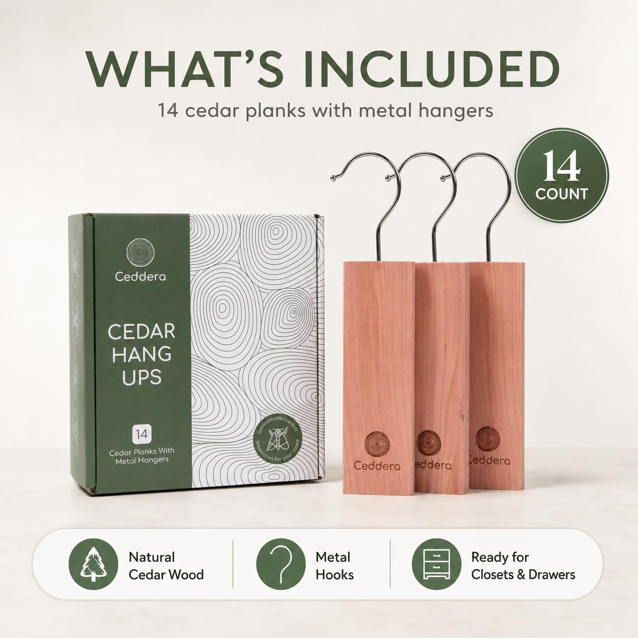 Product label and sustainability badge showing Ceddera support for reforestation